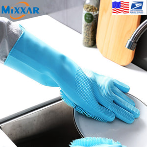 Magic Silicone Dishwashing Gloves - Delivered From USA - 1 Pair