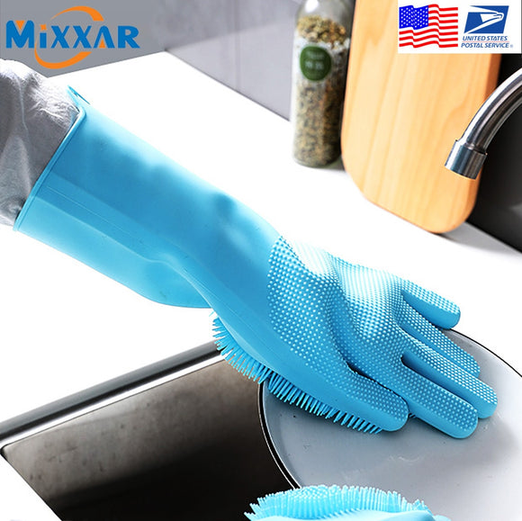 Magic Silicone Dishwashing Gloves - Delivered From USA - 1 Pair
